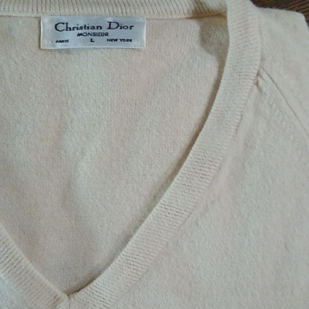 Christian Dior vintage monogram cream sweater L